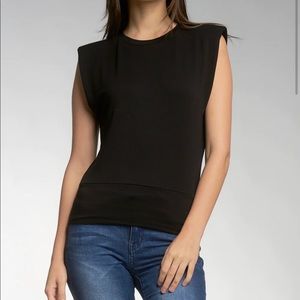 Elan - brand new beautiful muscle top black in large